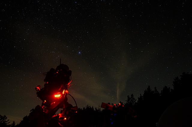 paesaggio notturno al parco astronomico