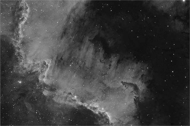 NGC 7000: The Cygnus Wall - Hydrogen Alpha