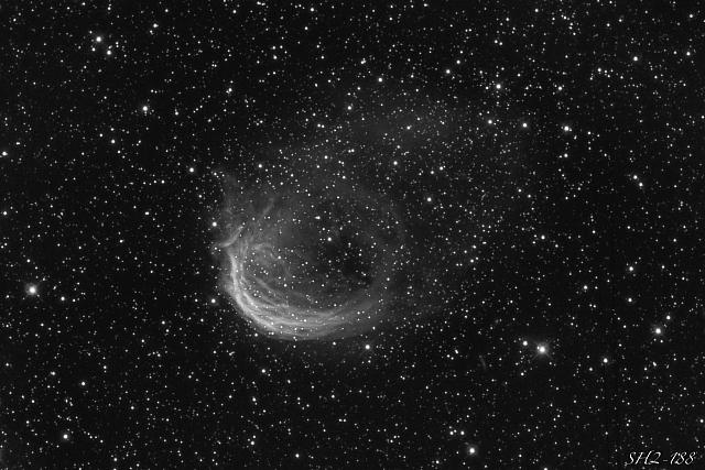 SH2-188: an interesting planetary nebula in Cassiopea - Cropped and Centered