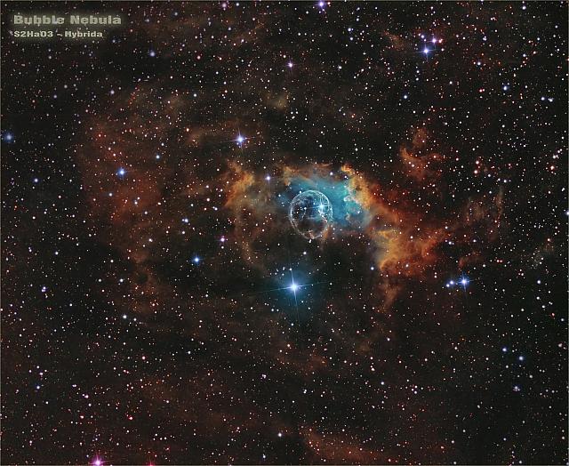 NGC7635-The Bubble Nebula in Cassiopea - Full Frame