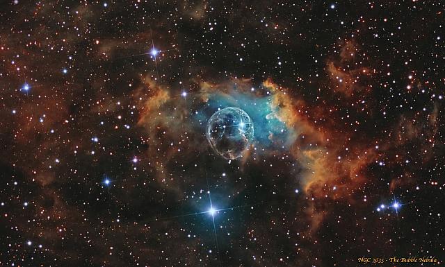 NGC7635-The Bubble Nebula in Cassiopea - Higher Resolution Crop