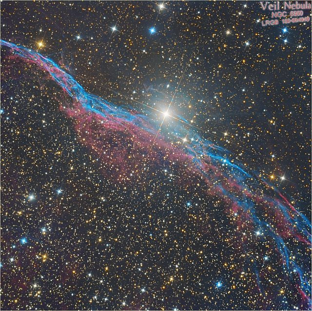 NGC6960 - The Veil Nebula in Cygnus - L-RGB version