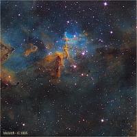 Melotte 15 and sourroundings: the core of IC 1805 Nebula in Cassiopea