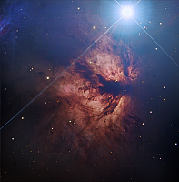 NGC2024, Flame Nebula & Alnitak, Zeta Orionis - Close Up