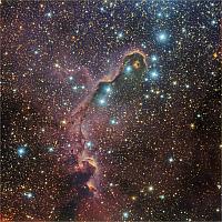 VdB 142: The Elephant Trunk Nebula in IC 1396 - Natural and Narrowband Hybrid Combination