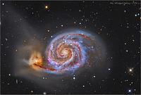 NGC5194 (M51) - The Whirlpool Galaxy and its companion NGC5195