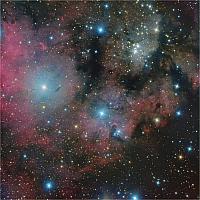 NGC 7822: complex of dust and gas nebulae in Cepheus - zoom on core details