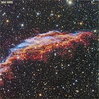NGC 6992 Eastern Part of Cygnus Loop - Hybrid version