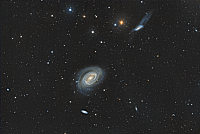 NGC 4725 - NGC 4747 - NGC 4712 in Coma Berenices